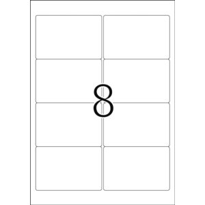 Etichette A4 bianche 96x63,5 mm Carta mobile-rimovibile...
