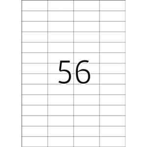 Etichette A4 bianche 52,5x21,2 mm Carta mobile-rimovibile...