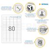Etichette prezzo A4 bianco 35,6x16,9 mm Carta mobile-rimovibile opaca 2000 pz.