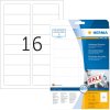 Etichette A4 bianche 88,9x33,8 mm Carta mobile-rimovibile opaca 400 pz.