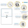Etichette A4 bianche 199,6x143,5 mm Carta mobile-rimovibile opaca 50 pz.