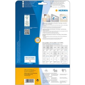 Etichette A4 bianche 210x297 mm Carta mobile-rimovibile opaca 25 pz.