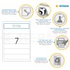 Etichette per cartelle A4 bianco 192x38 mm Carta mobile-rimovibile opaca 175 pz.