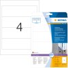 Etichette per cartelle A4 bianco 192x59 mm Carta mobile-rimovibile opaca 100 pz.