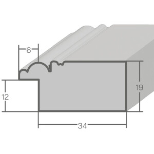 Cornice in legno H660 naturale 20x28 cm specchio in vetro