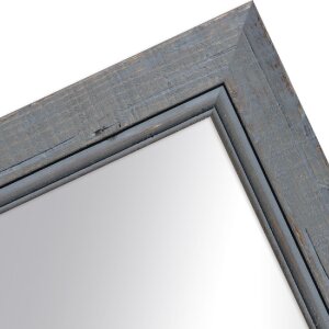 Cornice in legno H660 grigio 25x38 cm specchio in vetro