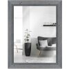 Cornice in legno H660 grigio 30x30 cm specchio in vetro