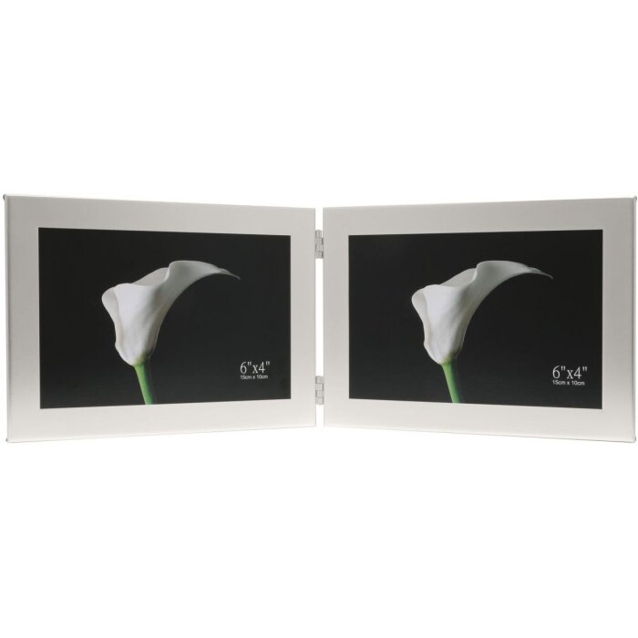 Cornice doppia in formato orizzontale Samana per 2 foto 10x15 cm