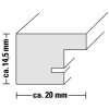 Cornice in plastica Paris, contrasto grigio, 10 x 15 cm