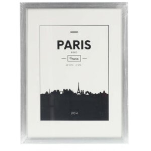 Cornice di plastica Parigi, argento, 30 x 40 cm