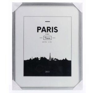 Cornice di plastica Parigi, argento, 40 x 50 cm