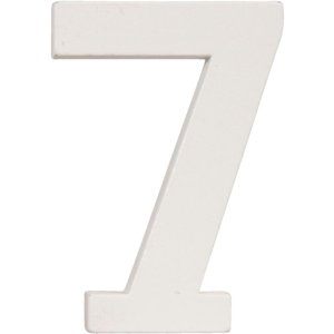 Numero da 0 a 9 in MDF naturale 8x5 cm