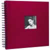 Album fotografico a spirale XL in rosso con foro di perforazione