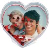 Cuori glitterati con base trasparente