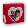 Cuori glitterati con base trasparente