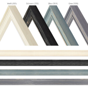 Cornice in legno H470 grigio 15x20 cm vetro a specchio