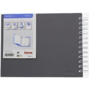 Hama Spiral Album Fine Art grigio 24x17 cm 50 pagine bianche