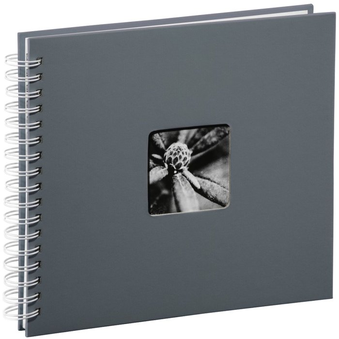 Album a spirale Hama Fine Art grigio 28x24 cm 50 pagine bianche