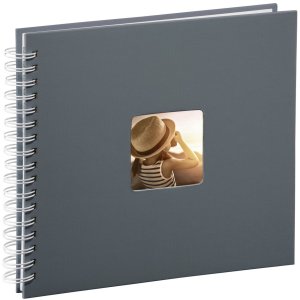 Album a spirale Hama Fine Art grigio 28x24 cm 50 pagine bianche