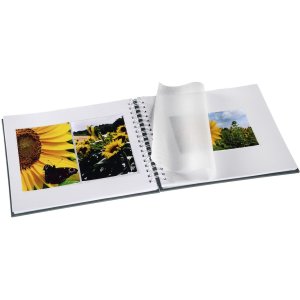 Album a spirale Hama Fine Art grigio 28x24 cm 50 pagine bianche