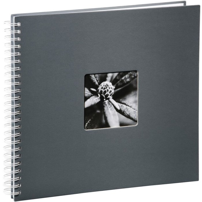Album a spirale Fine Art grigio 36x32 cm 50 pagine bianche