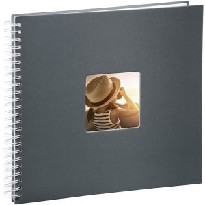 Album a spirale Fine Art grigio 36x32 cm 50 pagine bianche