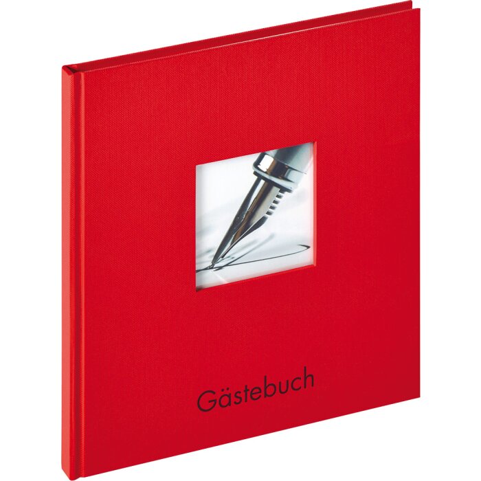 Libro degli ospiti Fun 23x25 cm rosso