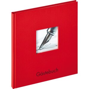 Libro degli ospiti Fun 23x25 cm rosso
