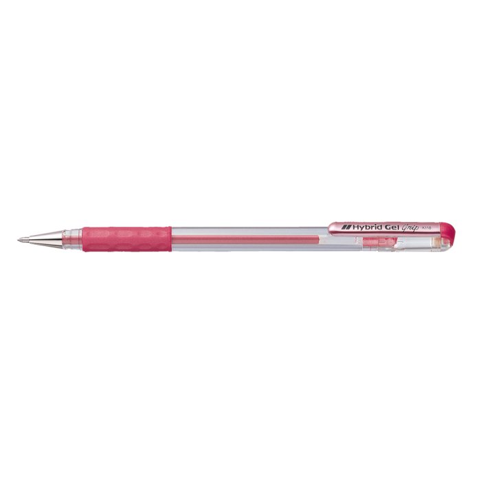 Penna gel metallizzata Hybrid Gel Grip 0,4 mm rosso