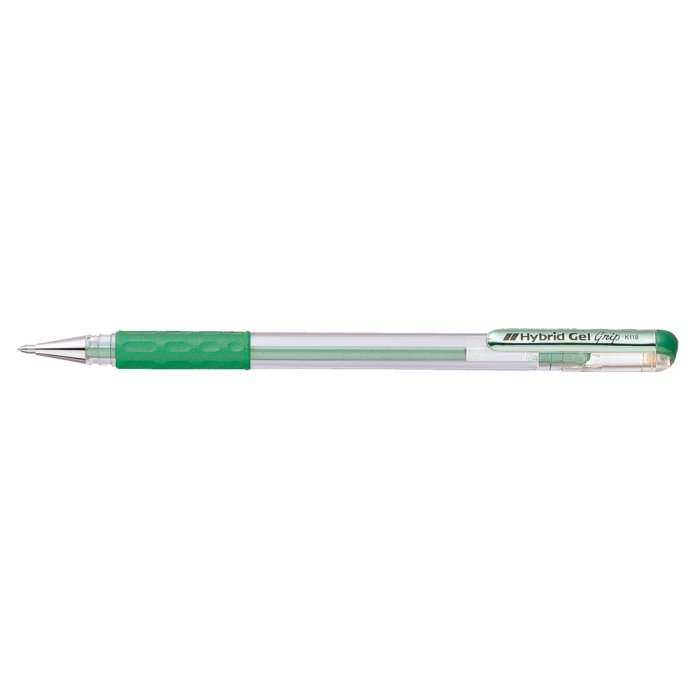 Penna gel metallizzata Hybrid Gel Grip 0,4 mm verde