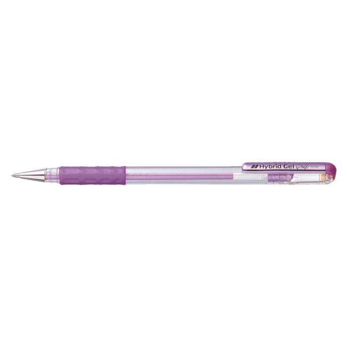 Penna gel metallizzata Hybrid Gel Grip 0,4 mm viola