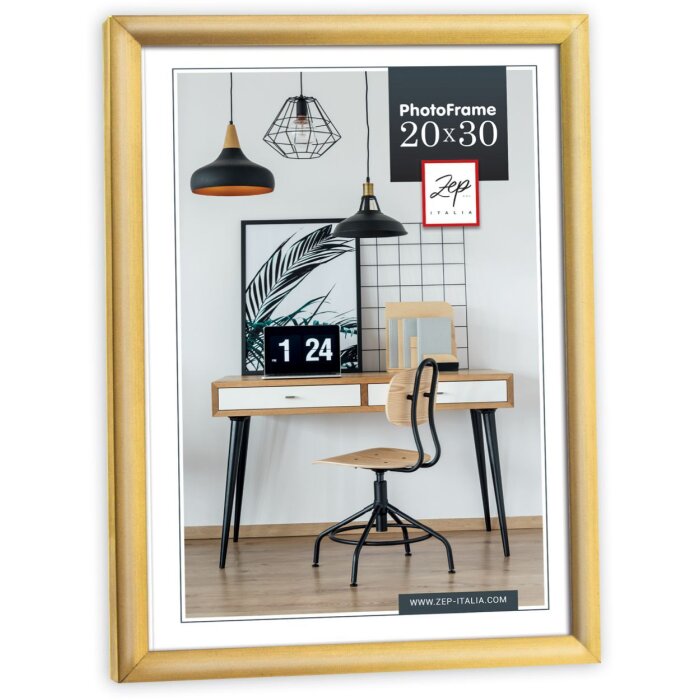 Cornice in plastica ZEP New Easy 21x29,7 cm oro Cornice per documenti DIN A4