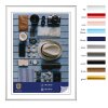 Cornice in plastica Napoli 60x80 cm argento