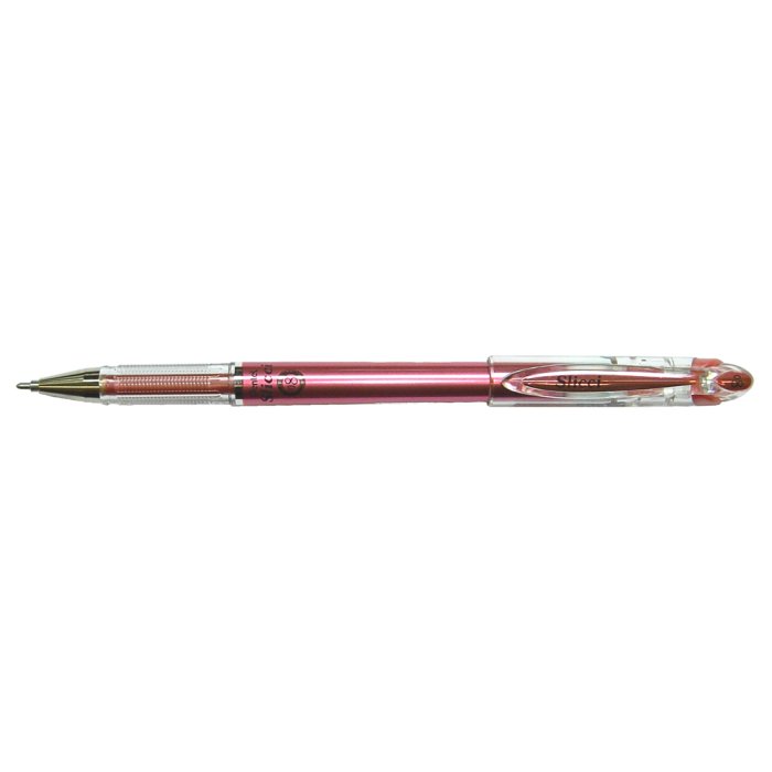 Penna gel metallizzata della serie Slicci rosso metallizzato