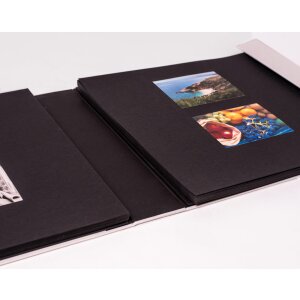 HNFD Maxi album fotografico Lona 100 pagine nere 34,5x33 cm
