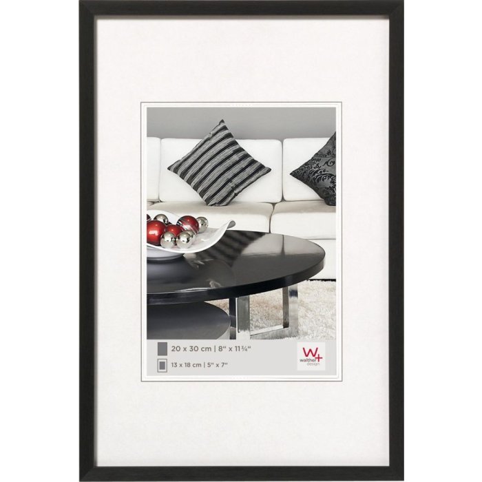 Walther Sedia con telaio in alluminio nero 40x50 cm