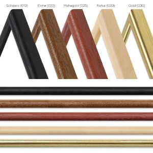 Cornice in legno H003 vetro antiriflesso 20x20 cm rovere