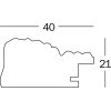 Walther Cornice per quadri BAROCK antracite 20x30 cm