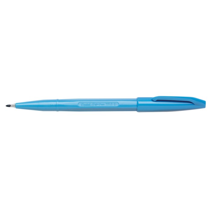Penna con punta in fibra Pentel SIGN PEN 0,8 mm blu chiaro