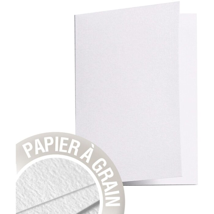 Confezione da 5 cartoncini doppi Polline 105x148 mm Papavero bianco