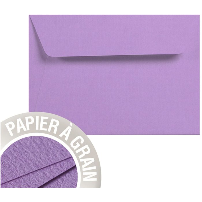 Confezione da 5 buste Grain de Pollen 114x162 mm viola