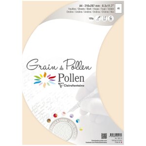 5 fogli Grain de Pollen A4 Ondine 120g