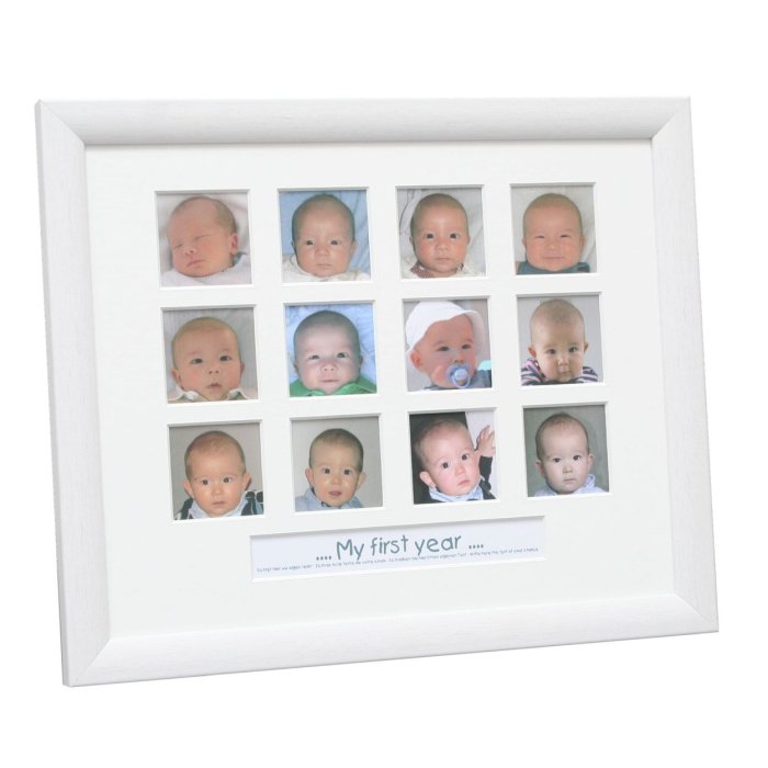 Cornice da galleria Il mio primo anno per foto formato 5x5 cm