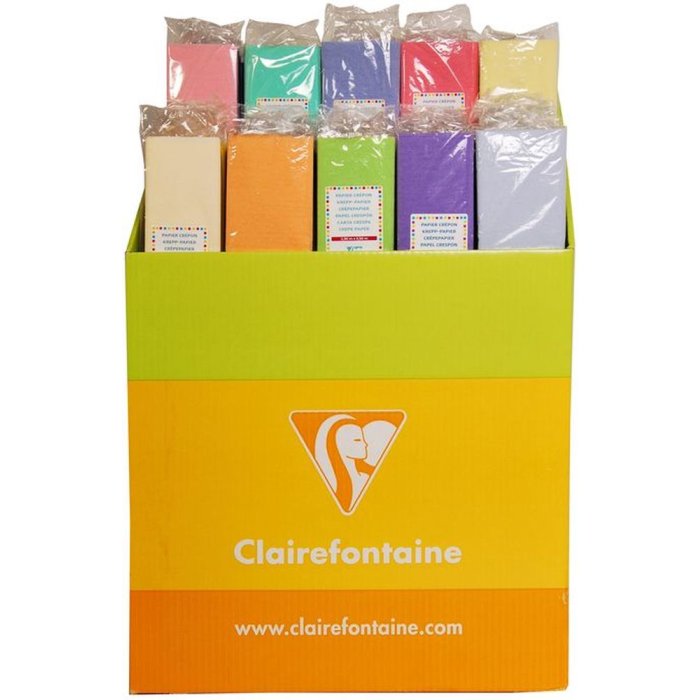 Carta crespa 250x50 cm assortimento di colori pastello