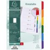 Indici in cartoncino bianco con linguette colorate rinforzate personalizzabili A4 6 pezzi