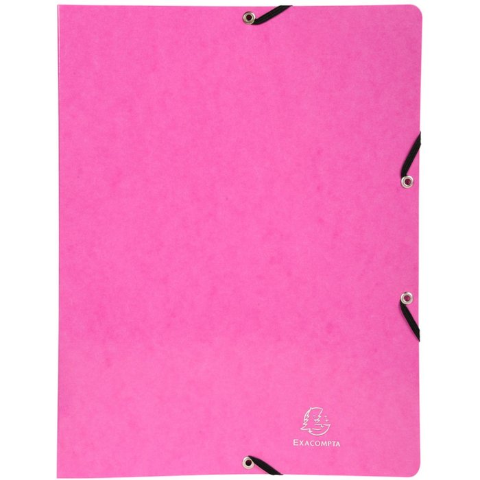 Raccoglitore ad anelli con elastico 4 anelli 15mm Iderama - A4 viola rosa