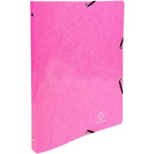 Raccoglitore ad anelli con elastico 4 anelli 15mm Iderama - A4 viola rosa