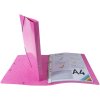 Raccoglitore ad anelli con elastico 4 anelli 15mm Iderama - A4 viola rosa