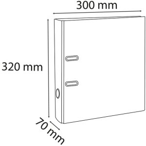 Cartella Iderama Prem Touch® Spine 70mm Nero