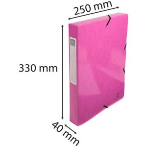 Scatola archivio Iderama, colonna vertebrale 40mm - 24x32cm Rosa